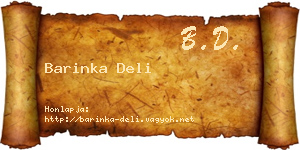 Barinka Deli névjegykártya